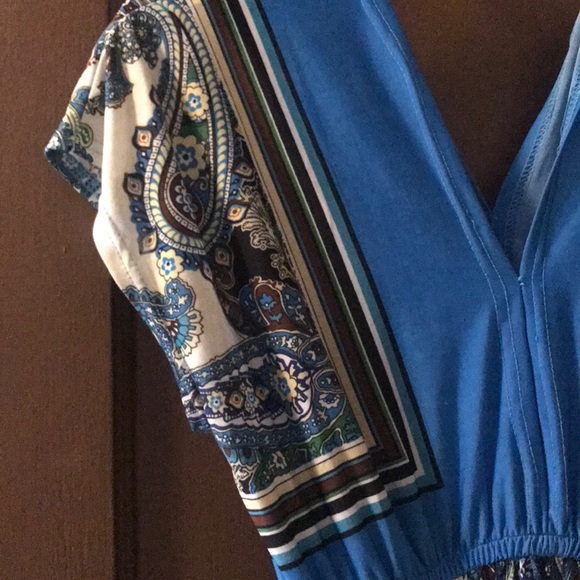 Blue patterned bohemian dress - Picture 2 of 3